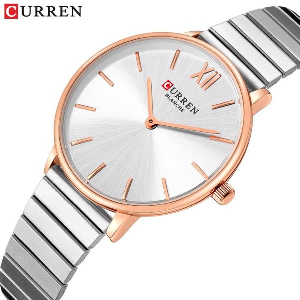 wristwatches curren luxury women watches rose gold analogue quartz wrist watch female clock ladies stainless steel relogios feminino, Slivery;brown 
wristwatches curren luxury women watches rose gold analogue quartz wrist watch female clock ladies stainless steel relogios feminino, Slivery;brown