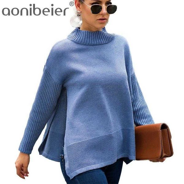 aonobeier side slit knitted sweater autumn winter o neck long sleeve casual loose ladies pullovers christmas jumper 210604, White;black
aonobeier side slit knitted sweater autumn winter o neck long sleeve casual loose ladies pullovers christmas jumper 210604, White;black
