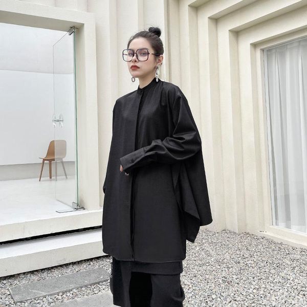 women's jackets cool style shirt design sense minority light familiar foreign fashion stand collar long sleeve irregular top, Black;brown
women's jackets cool style shirt design sense minority light familiar foreign fashion stand collar long sleeve irregular top, Black;brown