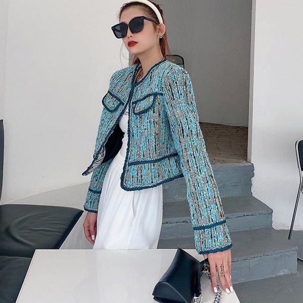 women's jackets fashion plaid wool blend coat women 2021 autumn winter warm woolen coats korean jacket female long overcoat, Black;brown
women's jackets fashion plaid wool blend coat women 2021 autumn winter warm woolen coats korean jacket female long overcoat, Black;brown