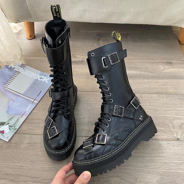 autumn and winter women female handsome street wind sponge cake thick bottom side zipper function middle boot boots, Black
autumn and winter women female handsome street wind sponge cake thick bottom side zipper function middle boot boots, Black