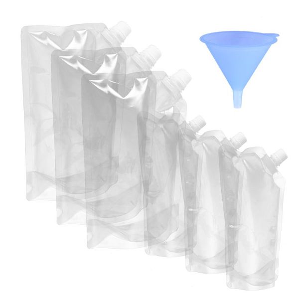 7pcs clear spouted stand pouch liquid soap packaging bpa drink bags for snack tea and drinking (3pcs 1l 3pcs 500ml storage
7pcs clear spouted stand pouch liquid soap packaging bpa drink bags for snack tea and drinking (3pcs 1l 3pcs 500ml storage