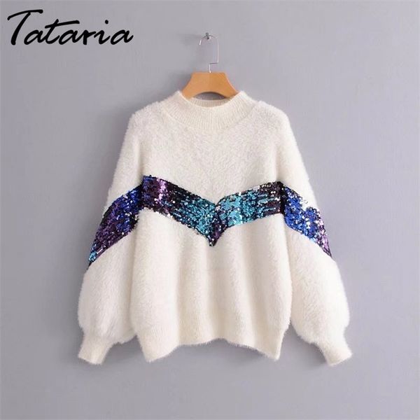 1winter sequins mohair sweater women pullover knitted woman knitting pullovers causal o-neck s fashion 210514, White;black
1winter sequins mohair sweater women pullover knitted woman knitting pullovers causal o-neck s fashion 210514, White;black