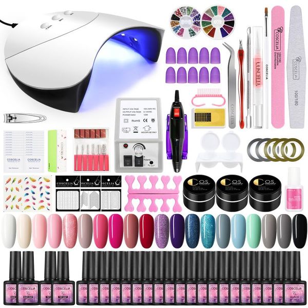 nail art kits coscelia set with uv led lamp and drill 20/10 pcs gel polish kit soak off varnish all for manicure tools
nail art kits coscelia set with uv led lamp and drill 20/10 pcs gel polish kit soak off varnish all for manicure tools