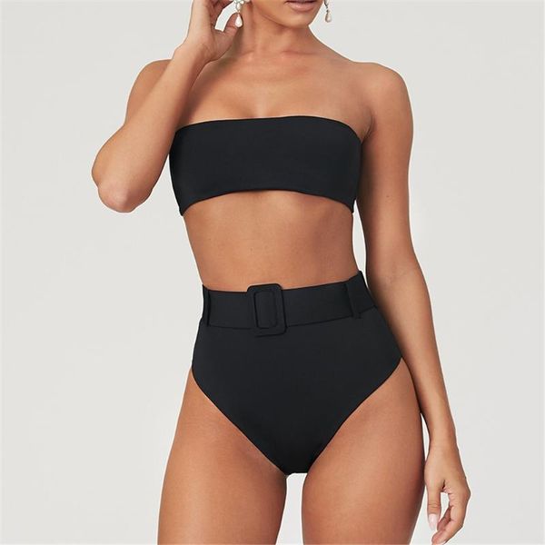 women's swimwear high waist bikini black women swimsuit leg bandeau bikinis set swimming for bathing suit woman swimsuits, White;black
women's swimwear high waist bikini black women swimsuit leg bandeau bikinis set swimming for bathing suit woman swimsuits, White;black