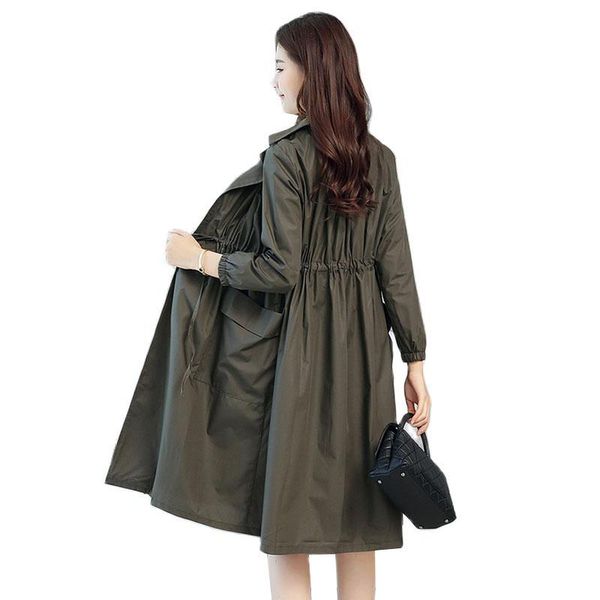 women's trench coats autumn 2021 coat fashion thin loose windbreaker female long drawstring waist outerwear plus size 3xl, Tan;black
women's trench coats autumn 2021 coat fashion thin loose windbreaker female long drawstring waist outerwear plus size 3xl, Tan;black