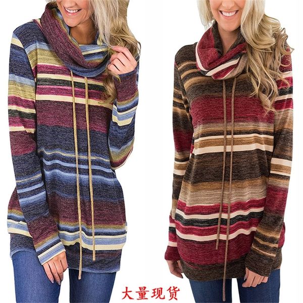 2021hoodies & sweatshirts autumn women's new sweater loose pile neck stripe long sleeve, Black
2021hoodies & sweatshirts autumn women's new sweater loose pile neck stripe long sleeve, Black