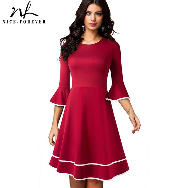 nice-forever autumn solid color with flare sleeve retro a-line dresses christmas party swing women dress a233, Black;gray
nice-forever autumn solid color with flare sleeve retro a-line dresses christmas party swing women dress a233, Black;gray