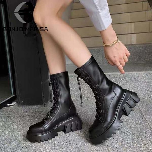 boots bonjomarisa brand female lace up motorcycle platform cool punk chunk heel women casual solid shoes woman, Black
boots bonjomarisa brand female lace up motorcycle platform cool punk chunk heel women casual solid shoes woman, Black
