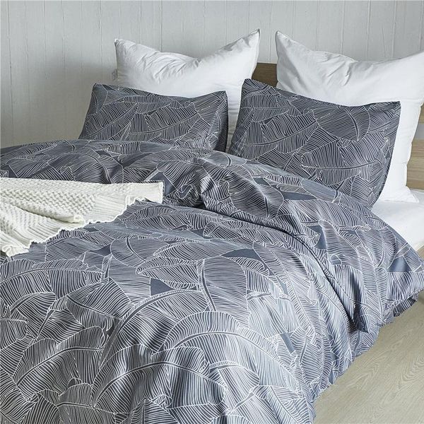 bedding sets luxury duvet cover set 240/220 single double king bed linen clothes leaf