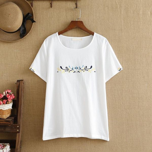 plus size t-shirt shirt short sleeves o-neck natural cotton and linen fabric embroider flower design chinese style for fatlady in summer, Black
plus size t-shirt shirt short sleeves o-neck natural cotton and linen fabric embroider flower design chinese style for fatlady in summer, Black