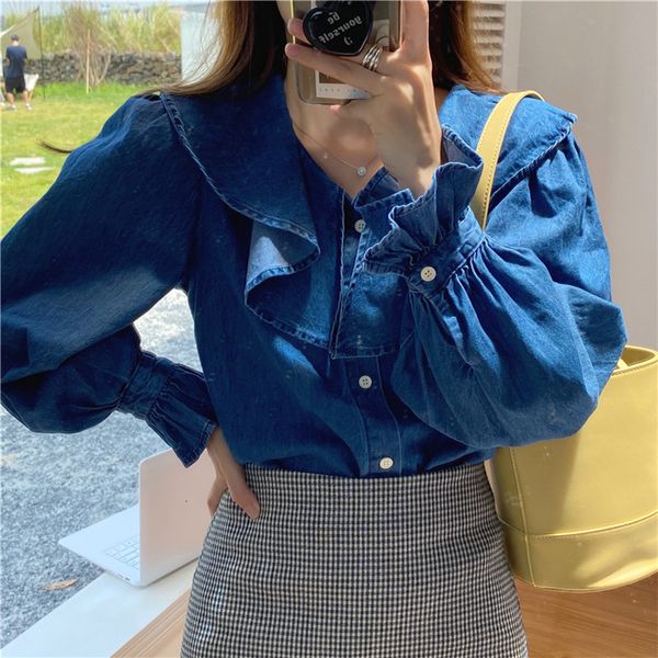 dress v-neck sing-breasted elegance chic autumn blouses solid turn-down collar fashion long flare sleeves shirts female, White
dress v-neck sing-breasted elegance chic autumn blouses solid turn-down collar fashion long flare sleeves shirts female, White