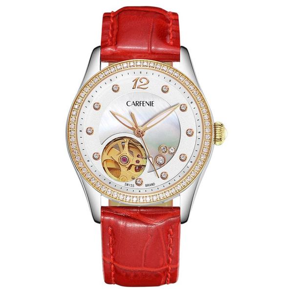 wristwatches carfenie mechanical women bracelet watch skeleton automatic wristwatch leather strap female clock chic, Slivery;brown
wristwatches carfenie mechanical women bracelet watch skeleton automatic wristwatch leather strap female clock chic, Slivery;brown