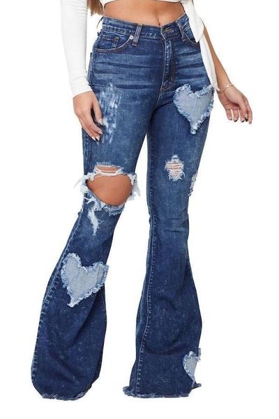 women's jeans 2021 autumn fashion casual trend personality ladies street all-match high wear holes bell bottom, Blue
women's jeans 2021 autumn fashion casual trend personality ladies street all-match high wear holes bell bottom, Blue