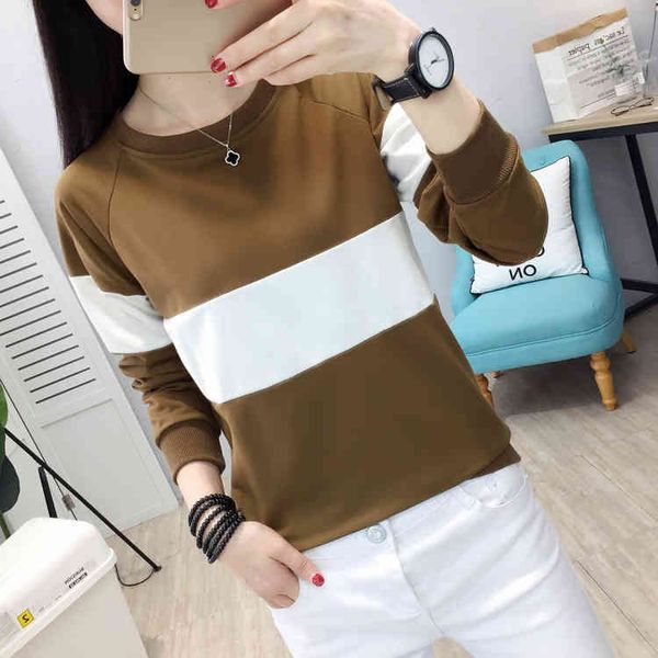 saiqigui fashion autumn korean women t shirt casual loose female long sleeve t-shirt patchwork sweatshirt plus size, White
saiqigui fashion autumn korean women t shirt casual loose female long sleeve t-shirt patchwork sweatshirt plus size, White