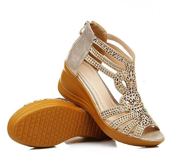 women genuine leather high heel platform wees sandals summer open toe ladies casual shoes, Black
women genuine leather high heel platform wees sandals summer open toe ladies casual shoes, Black