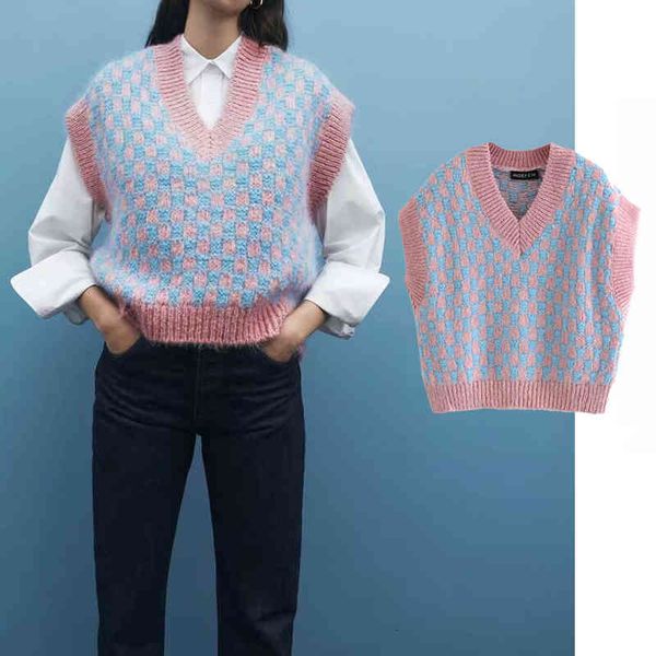 women's sweaters autumn and winter loose women lattice knitting vest sweater v neck knitted pullover casual 0zfv, White;black
women's sweaters autumn and winter loose women lattice knitting vest sweater v neck knitted pullover casual 0zfv, White;black