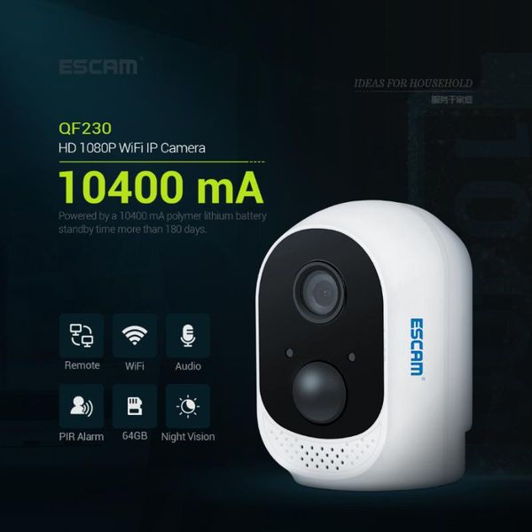 unique qf230 hd 1080p wifi ip camera with battery two way talk ultra clear night time image cctv support pir alarm cameras
unique qf230 hd 1080p wifi ip camera with battery two way talk ultra clear night time image cctv support pir alarm cameras