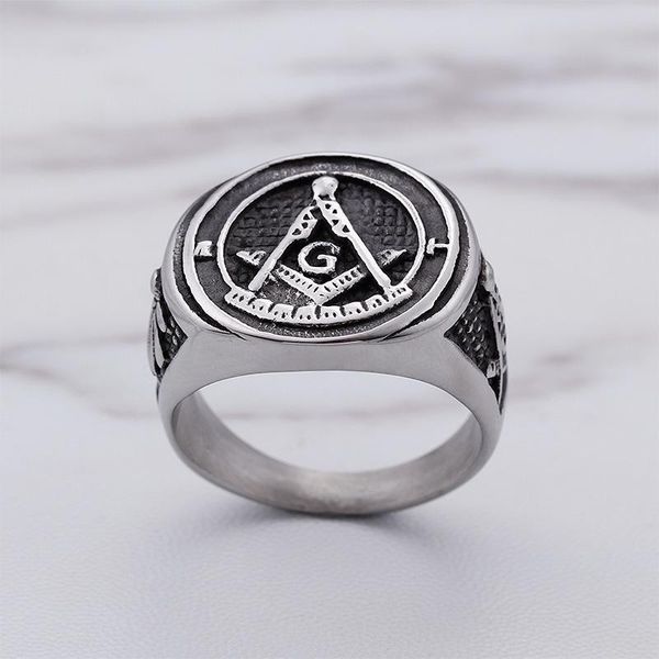 cluster rings european and american stainless steel ring men's jewelry titanium masonic letter skull, Golden;silver
cluster rings european and american stainless steel ring men's jewelry titanium masonic letter skull, Golden;silver