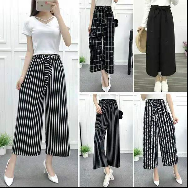 wide leg 4xl womens pant max 100 kg can wear loose large size casual stripes elastic streamers, Black;white
wide leg 4xl womens pant max 100 kg can wear loose large size casual stripes elastic streamers, Black;white