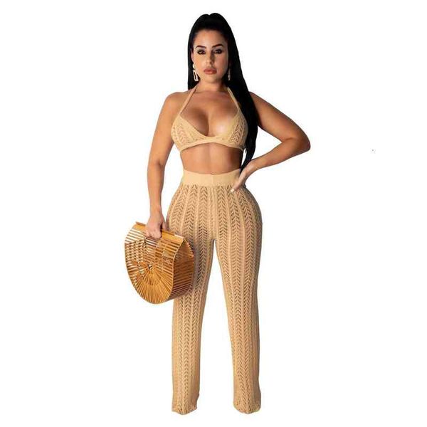 rt knitted set two womenpant pieces halter bra crop long pants crocheted 2 hollow out crochet beach suit, White
rt knitted set two womenpant pieces halter bra crop long pants crocheted 2 hollow out crochet beach suit, White