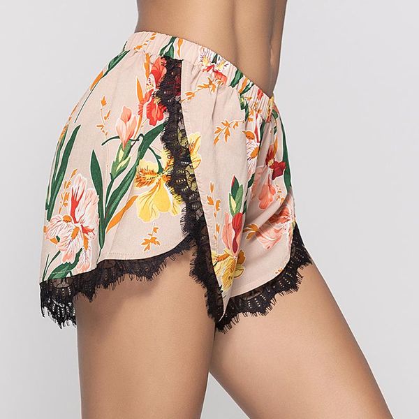 women's shorts lace summer for women floral printed ladies clothing split loose short pants elegante, White;black
women's shorts lace summer for women floral printed ladies clothing split loose short pants elegante, White;black