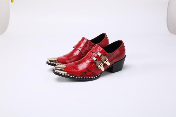 dress shoes mocasines hombre red wedding genuine leather oxford gold steel toe rivets dould buckle formal men's bridal, Black
dress shoes mocasines hombre red wedding genuine leather oxford gold steel toe rivets dould buckle formal men's bridal, Black