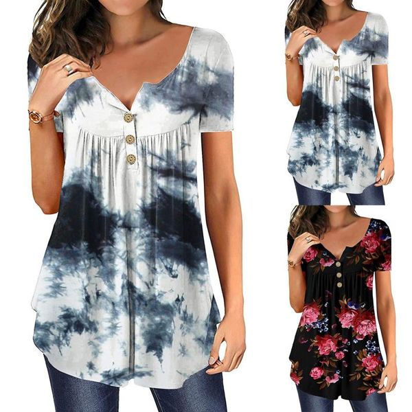 women's blouses & shirts tie dye women 2021 casual plus size blusa feminina o-neck printed loose button tunic shirt blouse vetement fe, White
women's blouses & shirts tie dye women 2021 casual plus size blusa feminina o-neck printed loose button tunic shirt blouse vetement fe, White