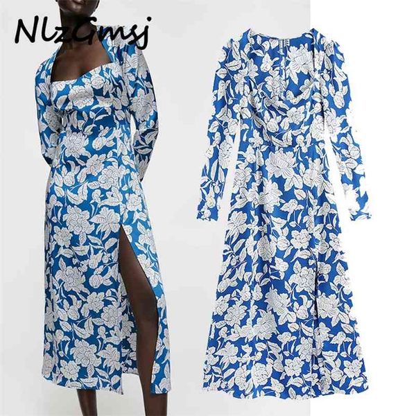 dres floral print african spring elegant evening party midi long sleeve side slit vestido 210628, Black;gray
dres floral print african spring elegant evening party midi long sleeve side slit vestido 210628, Black;gray