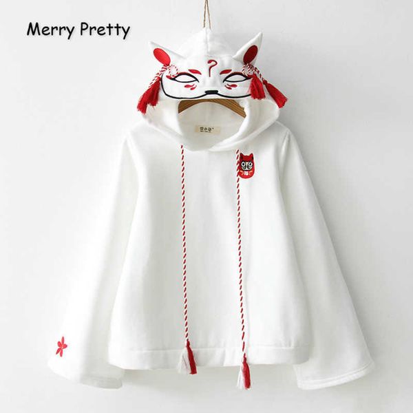 merry pretty women harajuku embroidery hooded sweatshirts long sleeve black white drawstring hoodies sweet girls' pullovers 210526
merry pretty women harajuku embroidery hooded sweatshirts long sleeve black white drawstring hoodies sweet girls' pullovers 210526