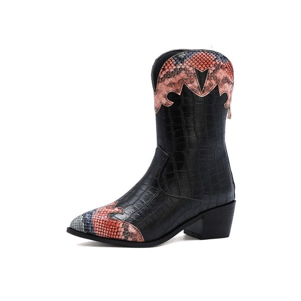 asumer western colours mixed pointed to autumn women thick heels boots, Black
asumer western colours mixed pointed to autumn women thick heels boots, Black