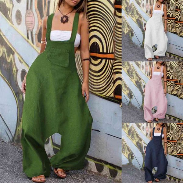 body casual loose solid women jumpsuits color long playsuit fashion sling sleeveless button pocket overalls jumpsuit clothes female, Black;white
body casual loose solid women jumpsuits color long playsuit fashion sling sleeveless button pocket overalls jumpsuit clothes female, Black;white