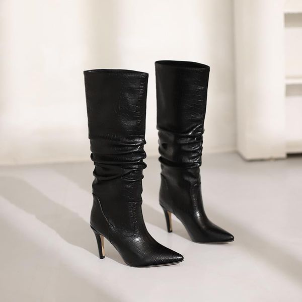 boots fashion soft pu leather knee high heels platform warm plush woman winter long zapatos mujer black white brown
boots fashion soft pu leather knee high heels platform warm plush woman winter long zapatos mujer black white brown