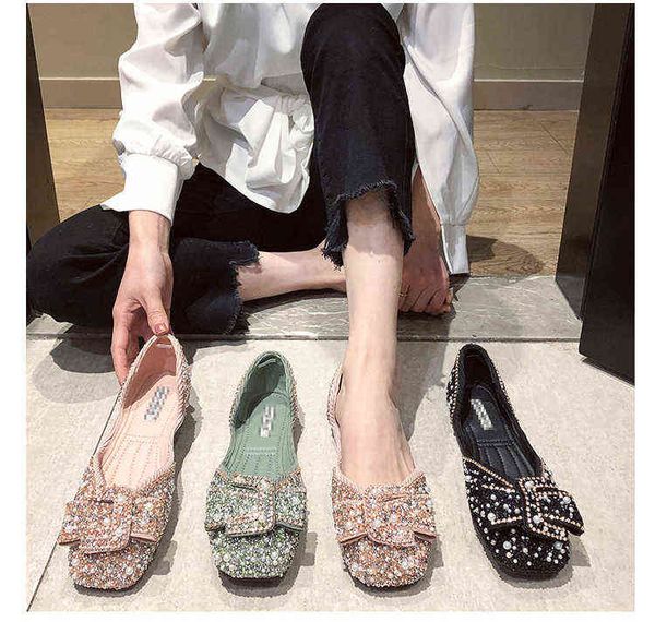 crystals pearl butterfly-knot women flats bling woman shoes ladies soft sole square toe slip-on bling shoes y220225, Black
crystals pearl butterfly-knot women flats bling woman shoes ladies soft sole square toe slip-on bling shoes y220225, Black