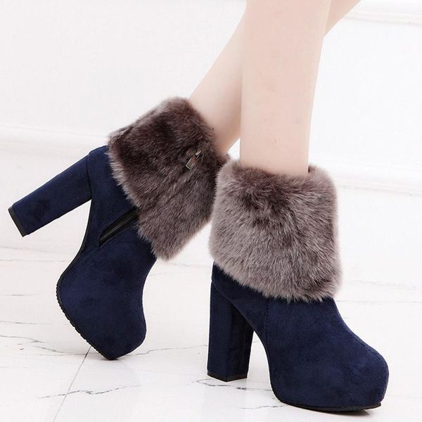 boots 10cm high heels snow women leather platform plush ladies winter shoes warm fur ankle for botas mujer, Black
boots 10cm high heels snow women leather platform plush ladies winter shoes warm fur ankle for botas mujer, Black