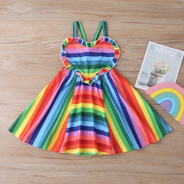spring summer baby girl dress vestido toddler kids suspender rainbow love heart princess pageant party costume girl's dresses, Red;yellow
spring summer baby girl dress vestido toddler kids suspender rainbow love heart princess pageant party costume girl's dresses, Red;yellow