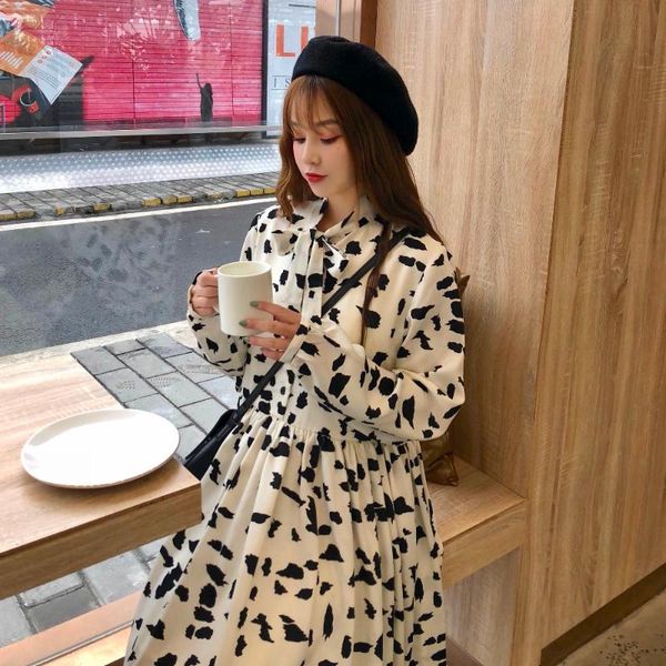 casual dresses spring dress women's korea fashion empire vintage long-sleeved printed girl, Black;gray
casual dresses spring dress women's korea fashion empire vintage long-sleeved printed girl, Black;gray