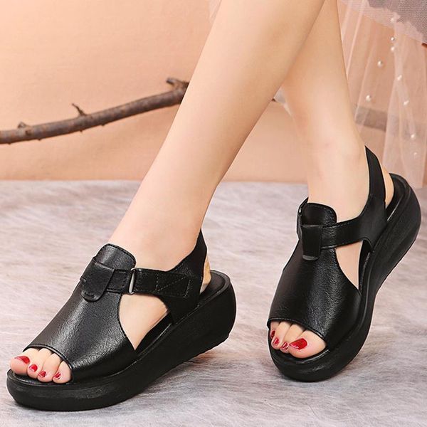 dress shoes rimocy women's peep toe platform wedge sandals summer 2021 hook loop high heels sandal woman outdoor soft beach mujer, Black
dress shoes rimocy women's peep toe platform wedge sandals summer 2021 hook loop high heels sandal woman outdoor soft beach mujer, Black