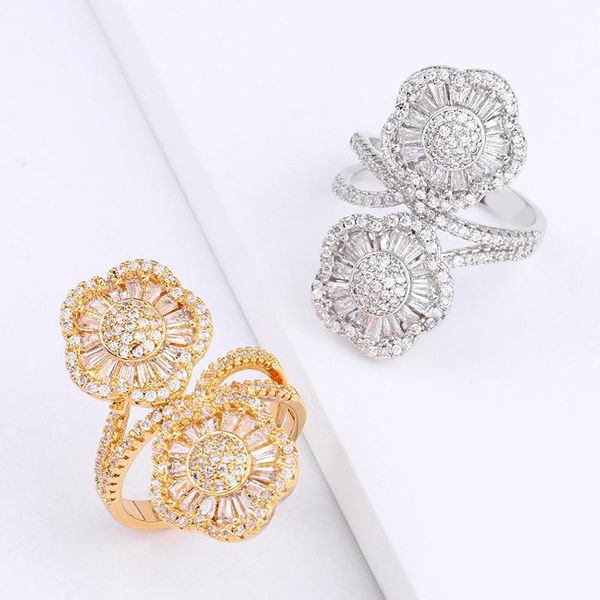 wedding rings 2021 luxury cubic zirconia woman exquisite flower cz crystal bridal engagement ring jewelry anniversary gift, Slivery;golden
wedding rings 2021 luxury cubic zirconia woman exquisite flower cz crystal bridal engagement ring jewelry anniversary gift, Slivery;golden