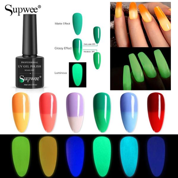 nail gel supwee glow in dark fluorescent neon temperature change polish uv led soak off lighting night semi permanent varnish, Red;pink
nail gel supwee glow in dark fluorescent neon temperature change polish uv led soak off lighting night semi permanent varnish, Red;pink