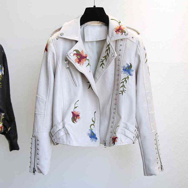 yizzhoy spring autumn floral print embroidery faux leather jacket women high street motorcycle black punk outerwear biker, Black;brown
yizzhoy spring autumn floral print embroidery faux leather jacket women high street motorcycle black punk outerwear biker, Black;brown