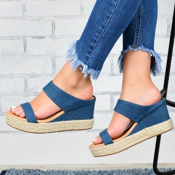 slippers 2021 women summer sandals wedges heels platform sole pu leather casual slides beach vacation ladies shoes zapatos de mujer, Black
slippers 2021 women summer sandals wedges heels platform sole pu leather casual slides beach vacation ladies shoes zapatos de mujer, Black