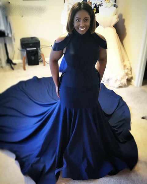 plus size african girl long evening dresses 2021 elegant navy blue mermaid party formal prom gowns abendkleider, Black;red
plus size african girl long evening dresses 2021 elegant navy blue mermaid party formal prom gowns abendkleider, Black;red