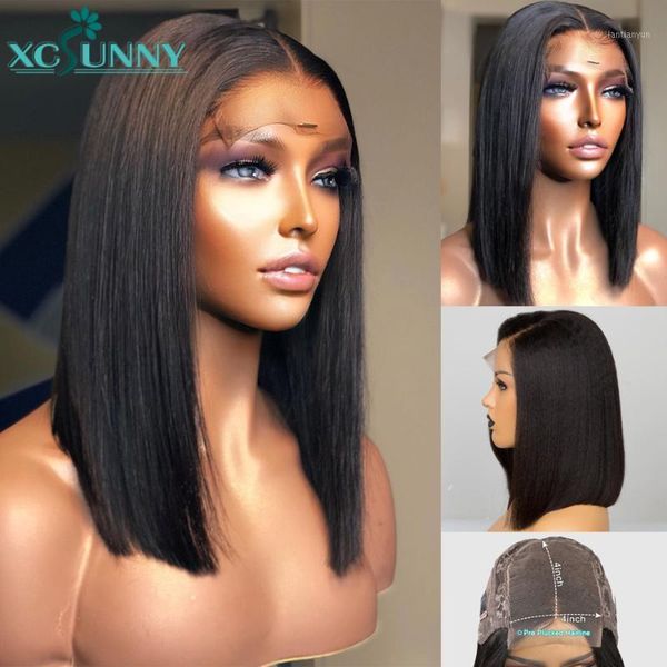 straight bob wig human hair pre plucked short yaki 4x4 lace closure remy brazilian natural black color for women xcsunny1, Black;brown 
straight bob wig human hair pre plucked short yaki 4x4 lace closure remy brazilian natural black color for women xcsunny1, Black;brown