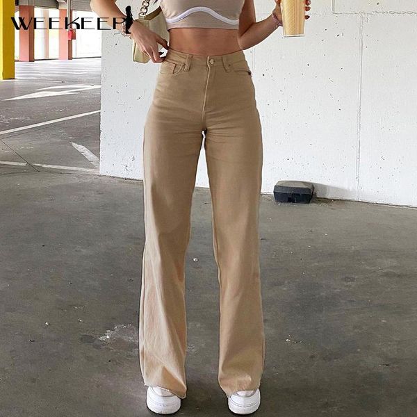 women's jeans weekeep streetwear straight women baggy solid high wasit denim trousers summer casual vintage long cargo pants 90s fashio, Blue
women's jeans weekeep streetwear straight women baggy solid high wasit denim trousers summer casual vintage long cargo pants 90s fashio, Blue