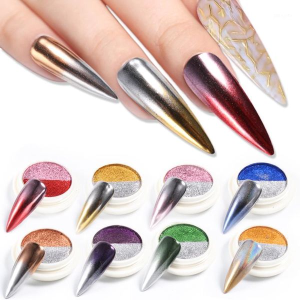 8pcs mirror nail glitter dual color laser shine metal art powder brightness rub polish decoration for manicure lese01-08-11, Silver;gold
8pcs mirror nail glitter dual color laser shine metal art powder brightness rub polish decoration for manicure lese01-08-11, Silver;gold