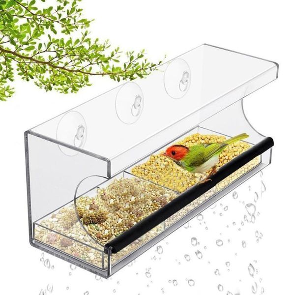 household transparent acrylic wall mounted detachable tray drain hole wild pet bird feeder cages
household transparent acrylic wall mounted detachable tray drain hole wild pet bird feeder cages
