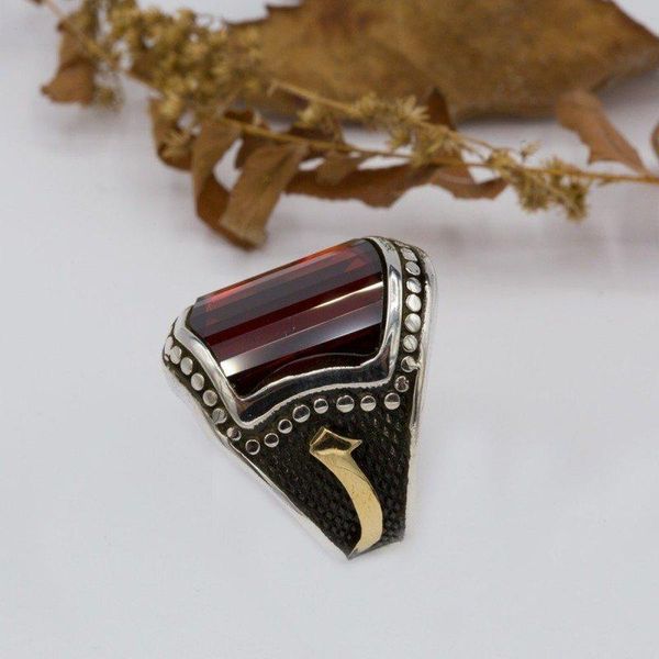 cluster rings 925 sterling red zircon stone elif patterned silver ring fashion turkish premium quality handmade jawelery, Golden;silver
cluster rings 925 sterling red zircon stone elif patterned silver ring fashion turkish premium quality handmade jawelery, Golden;silver