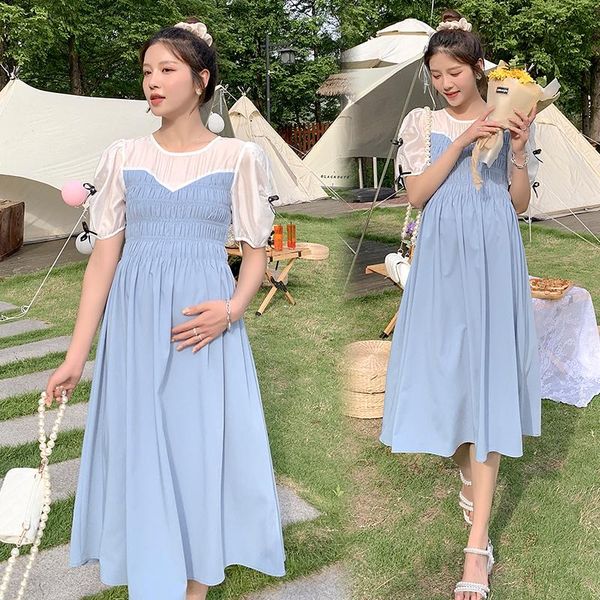 maternity dresses 663# summer korean fashion long dress elegant patchwork a line clothes for pregnant women lovely pregnancy party, White
maternity dresses 663# summer korean fashion long dress elegant patchwork a line clothes for pregnant women lovely pregnancy party, White