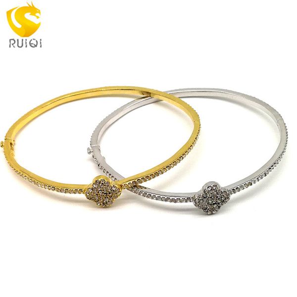 925 sterling silver ins niche design champagne gold korean clover platinum women's diamond inlaid couple's bracelet, Black
925 sterling silver ins niche design champagne gold korean clover platinum women's diamond inlaid couple's bracelet, Black